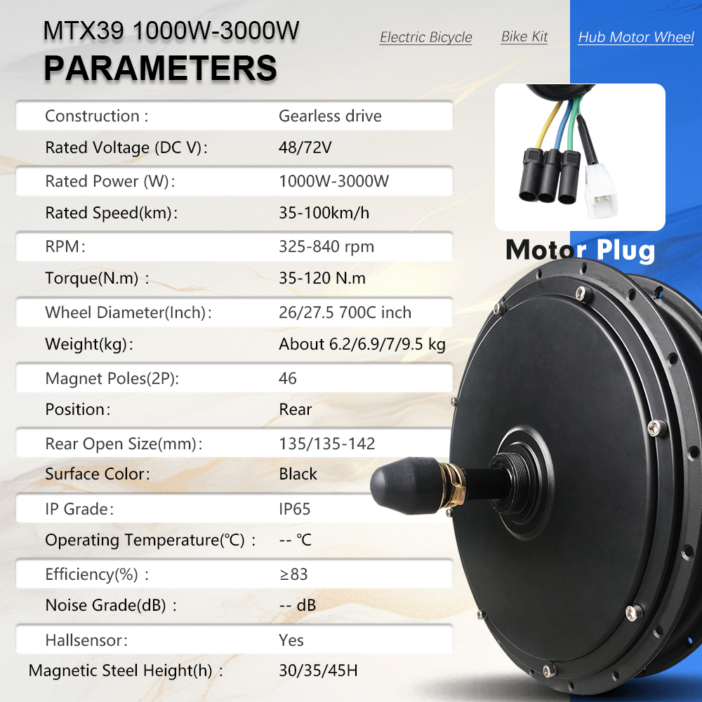 طقم تحويل الدراجة الكهربائية M - مراجعة 72V 5000W Hub Motor Kit وسعره