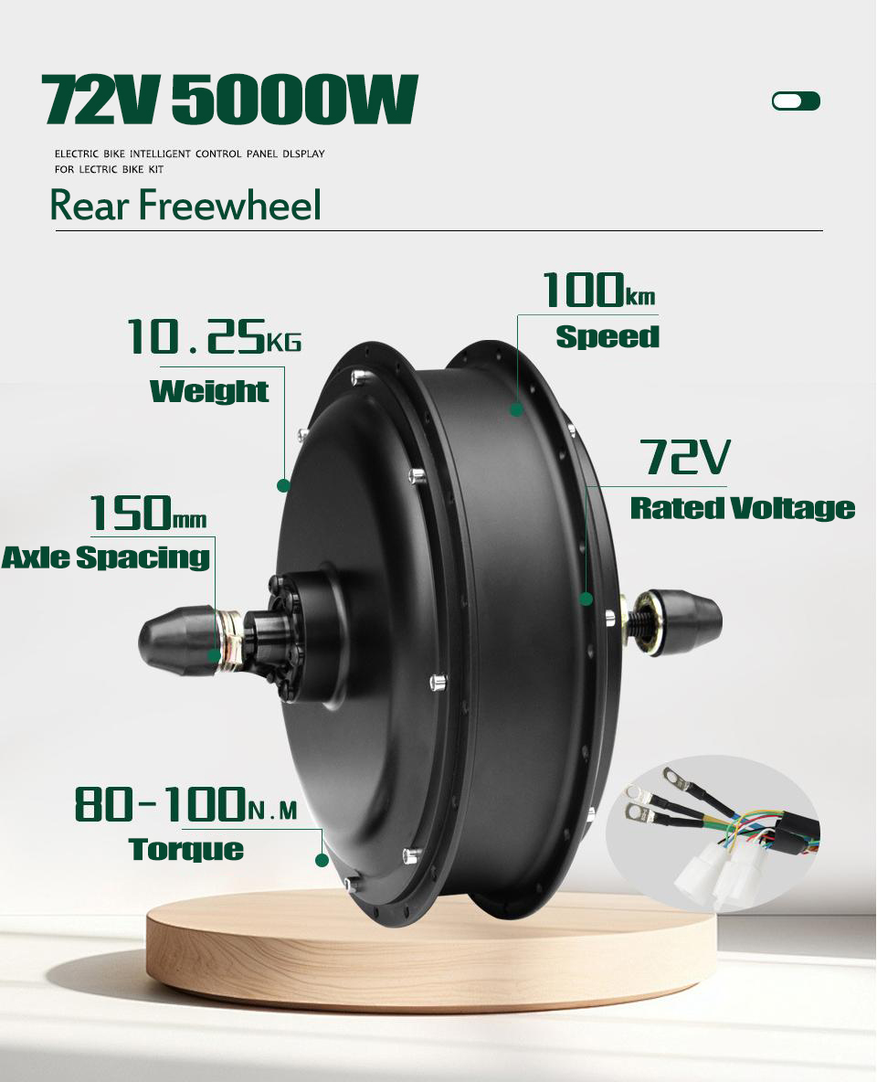 طقم تحويل الدراجة الكهربائية ا - مراجعة 72V 5000W Hub Motor Kit وسعره