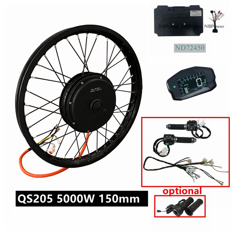 طقم دراجة كهربائية NBpower/QS2 - مراجعة 72V 5000W Hub Motor Kit وسعره