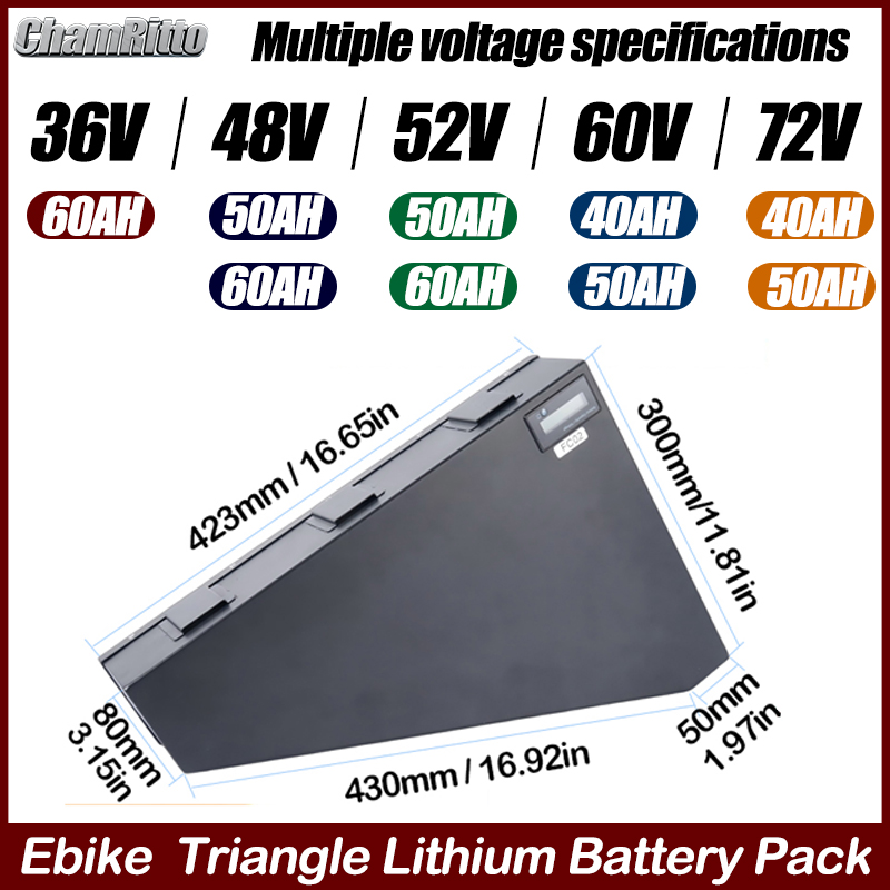 دراجة كهربائية 60 فولت 72 فولت - مراجعة Electric Bicycle Battery 72V 30Ah وسعره